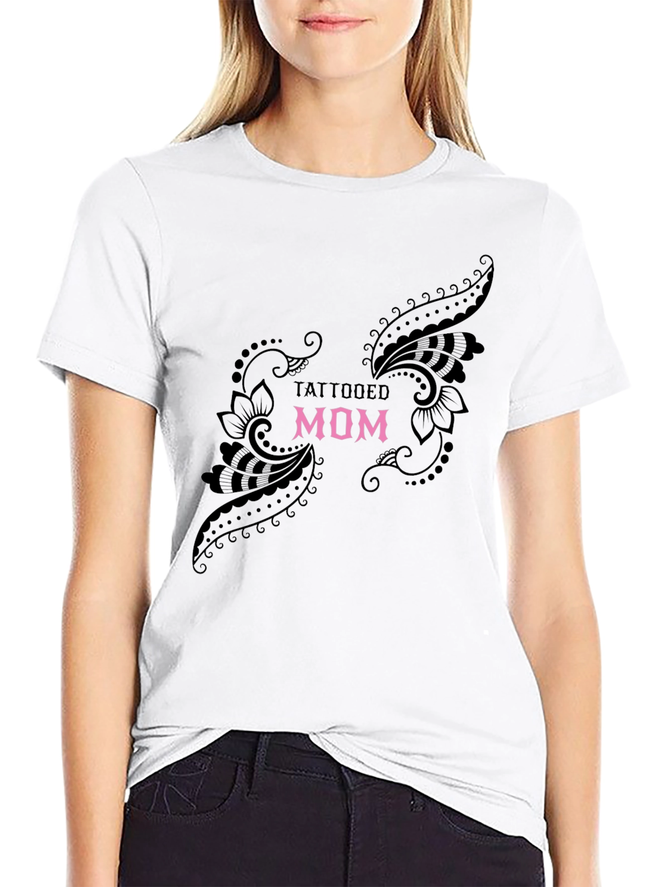 Tattooed Mom Black Graphic Tee