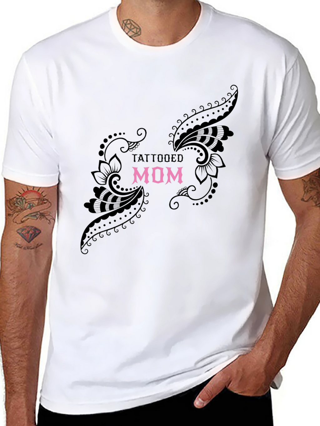 Tattooed Mom Black Graphic Tee