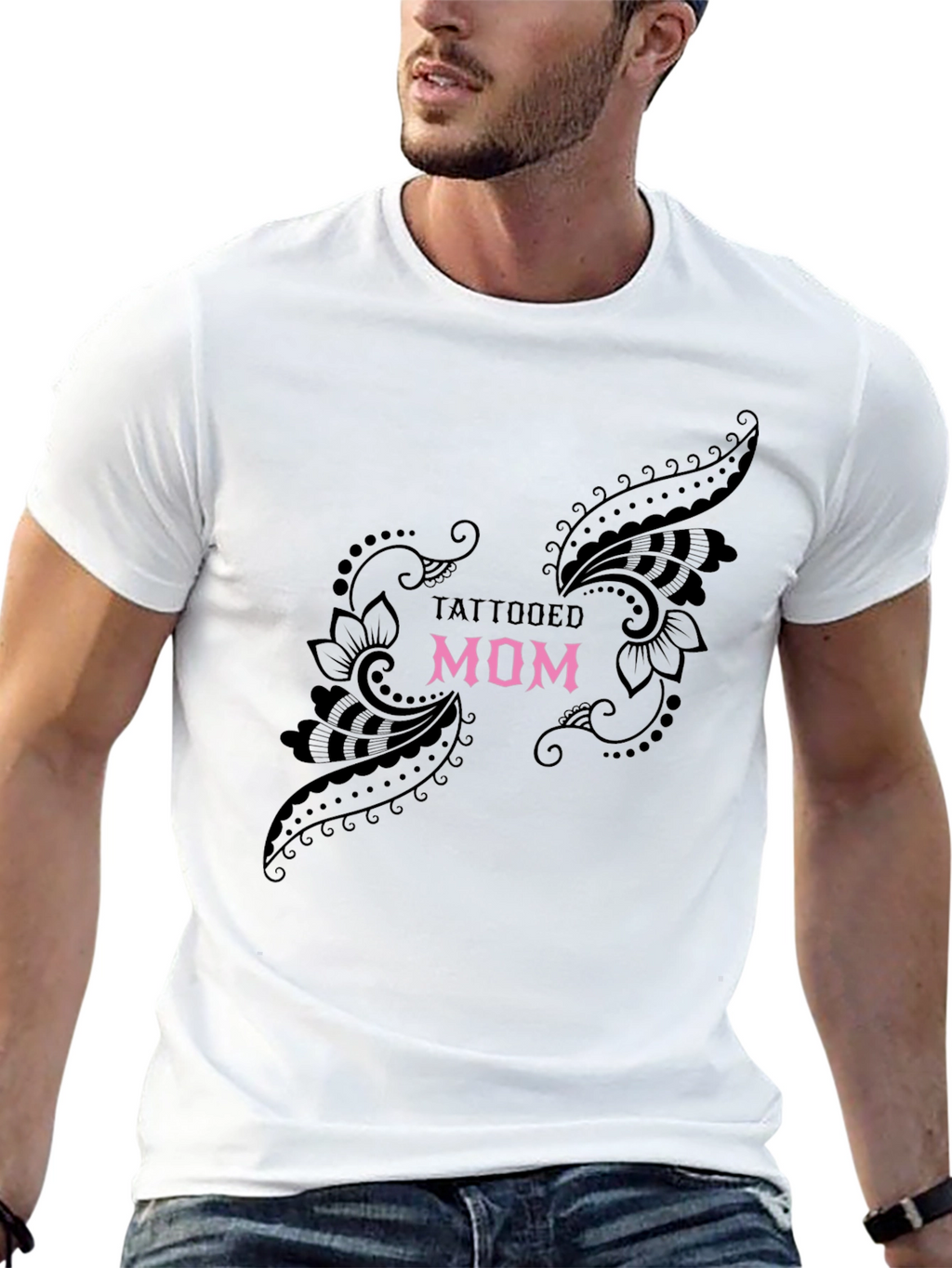 Tattooed Mom Black Graphic Tee