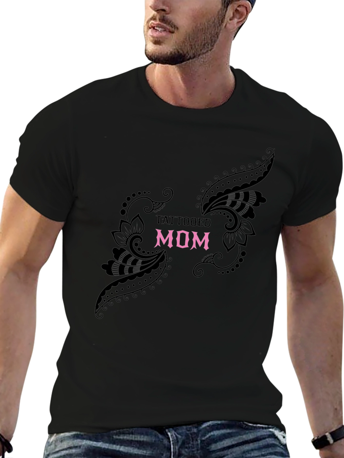 Tattooed Mom Black Graphic Tee