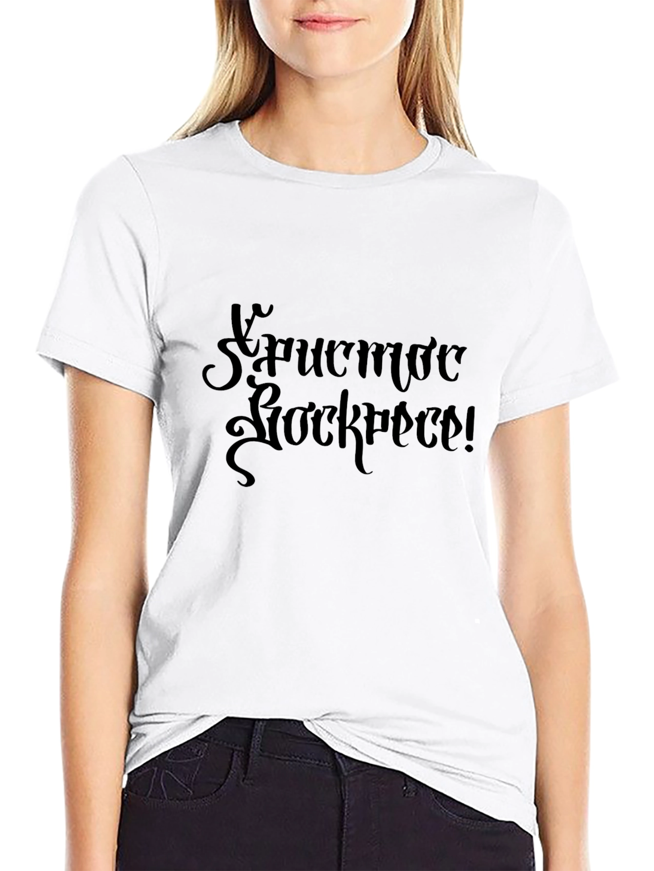 Gothic Text Black T-Shirt