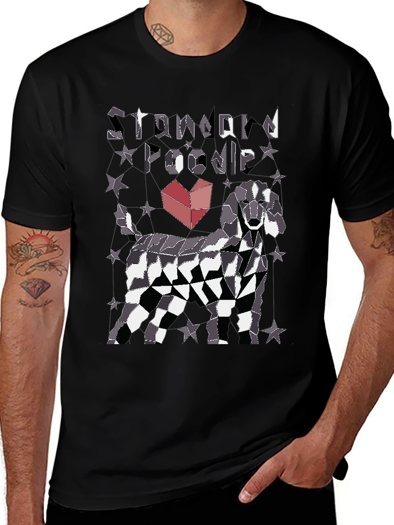 Standard Poodle Geometric T-Shirt