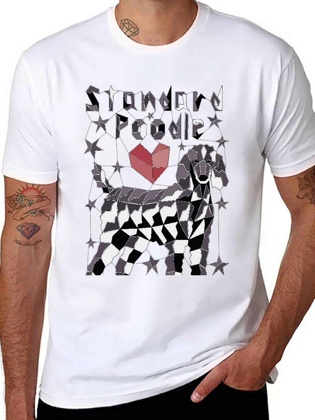 Standard Poodle Geometric T-Shirt