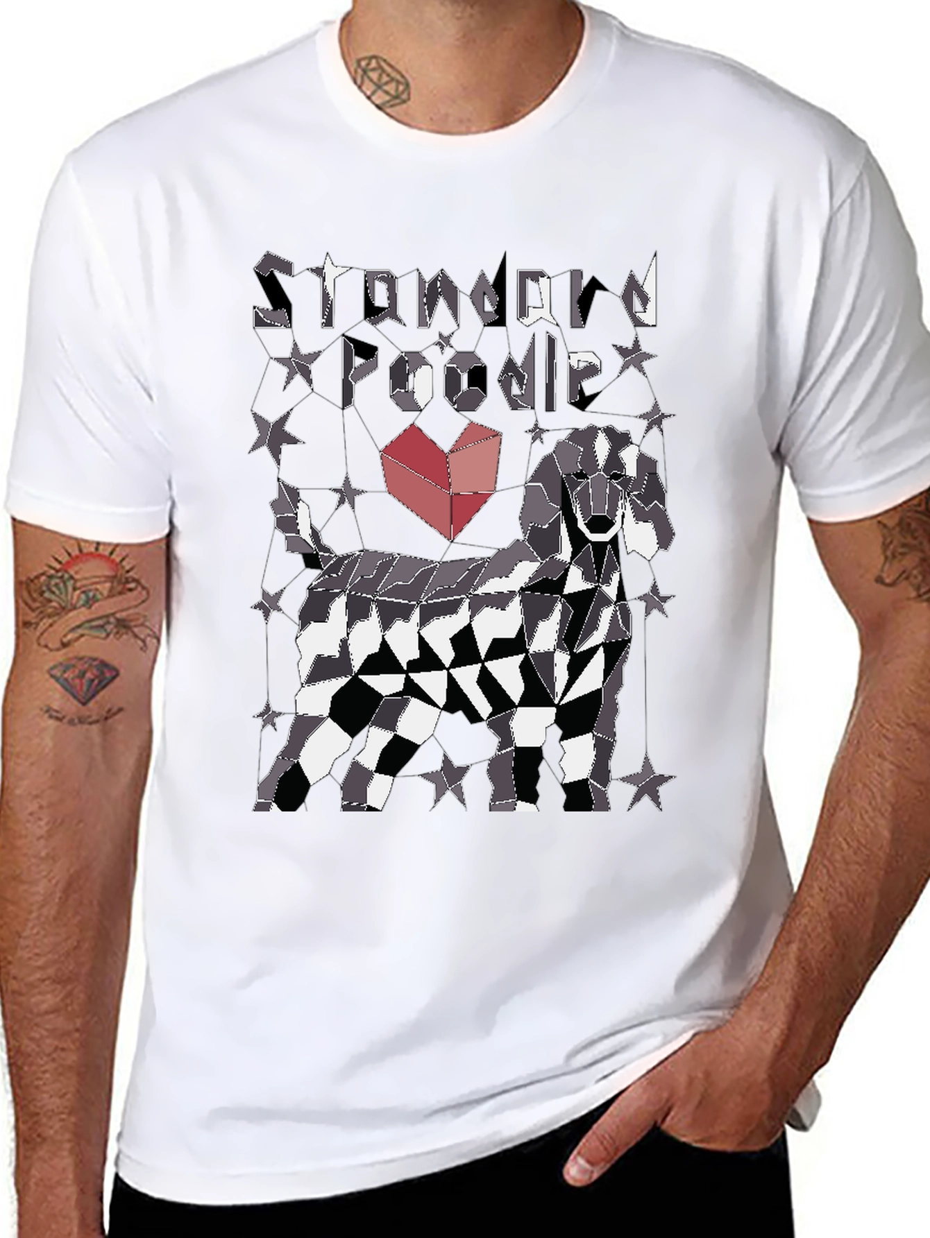 Standard Poodle Geometric T-Shirt