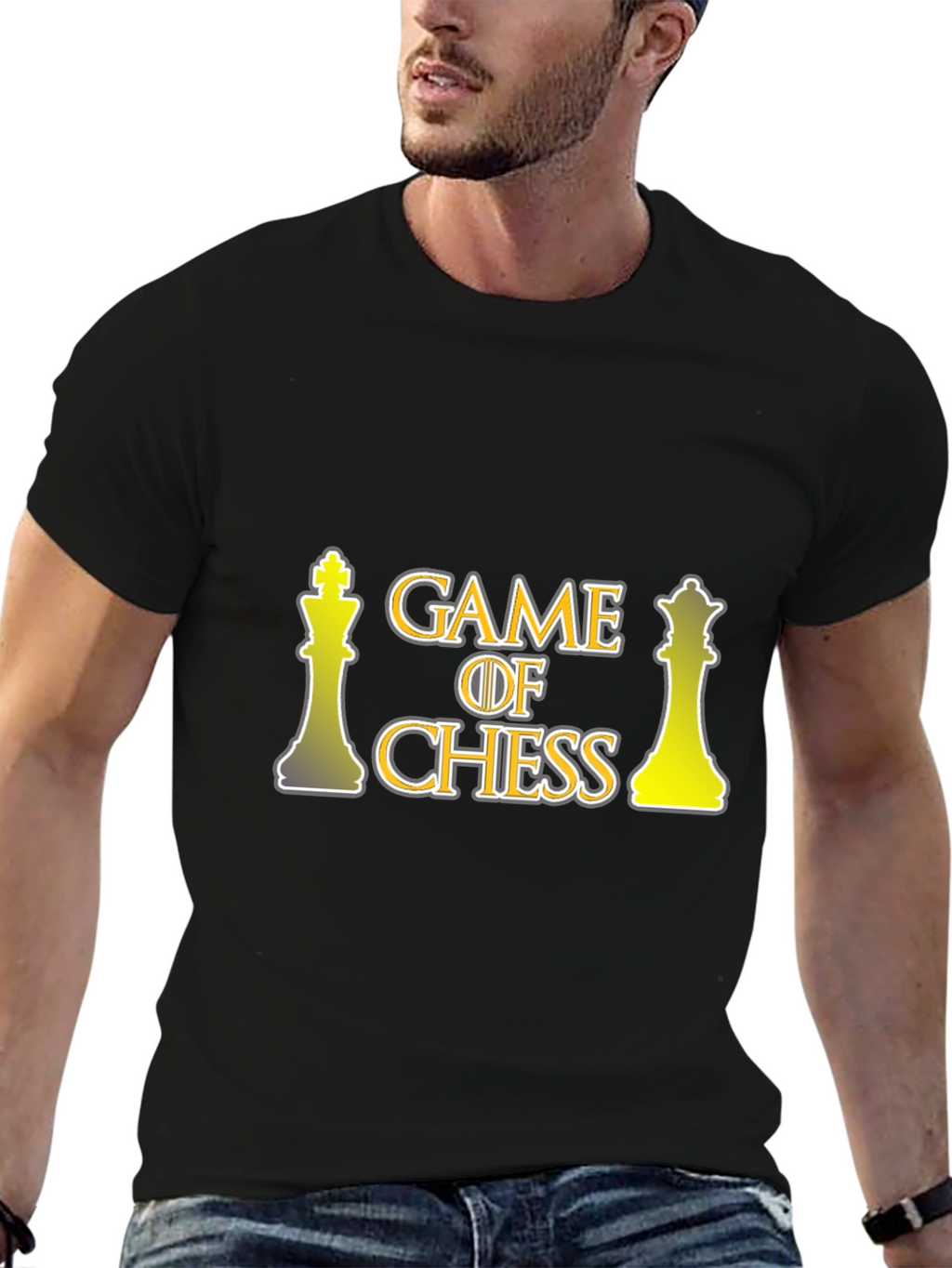Game of Chess Graphic T-Shirt - Black
