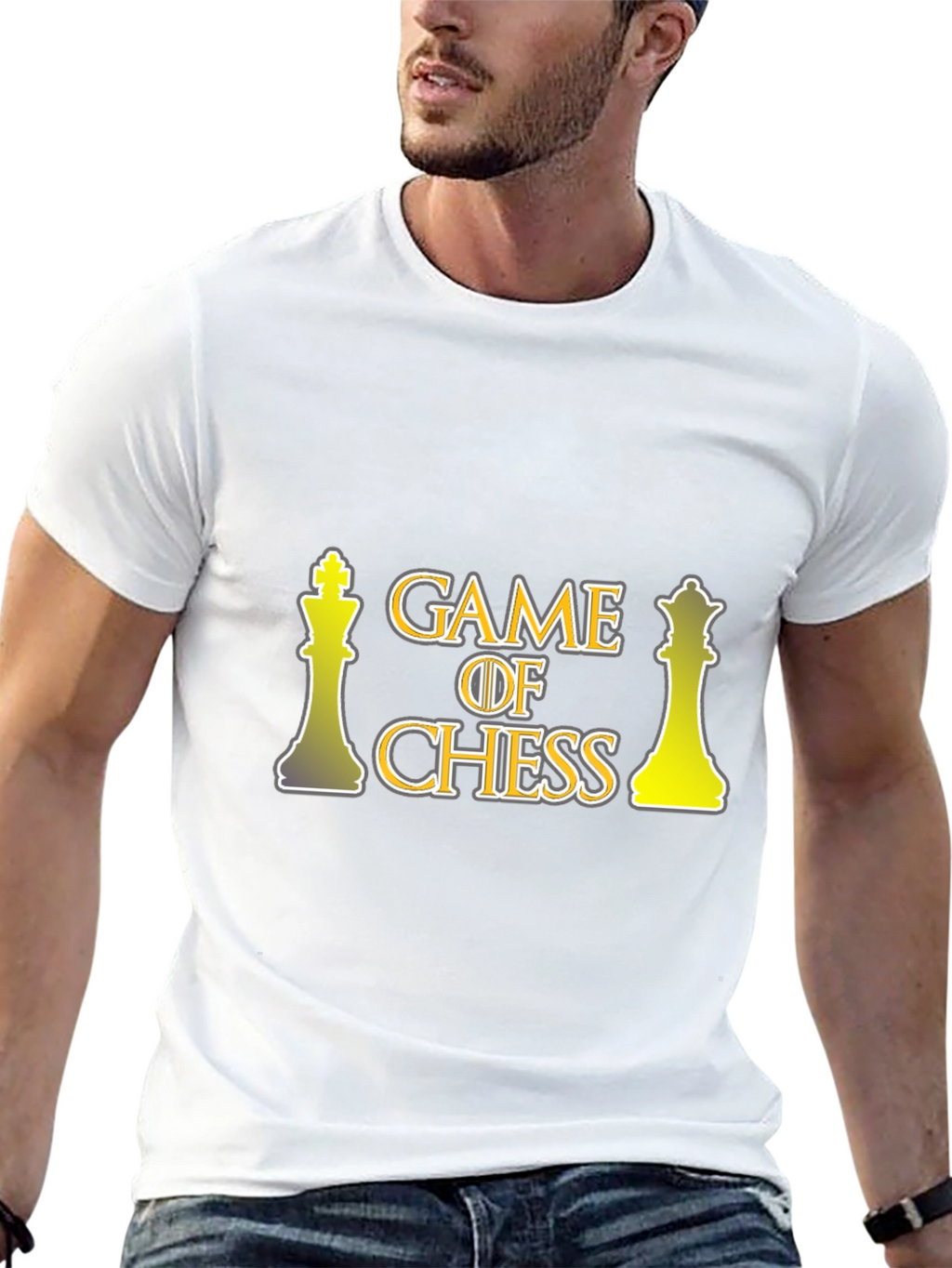 Game of Chess Graphic T-Shirt - Black