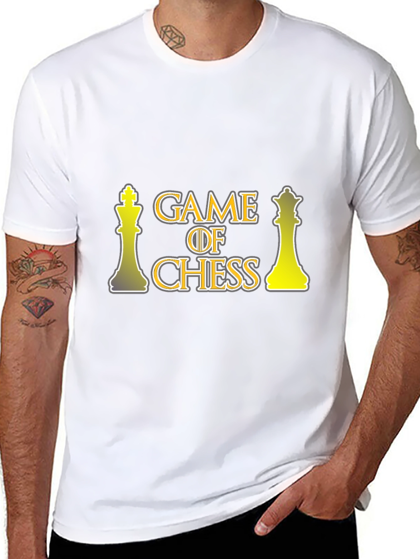 Game of Chess Graphic T-Shirt - Black