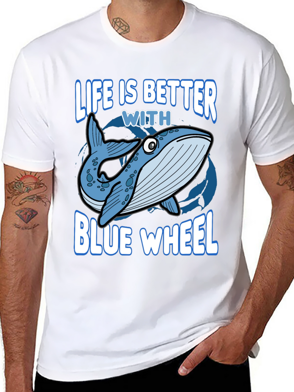 Life Is Better With Blue Whale Graphic Tee