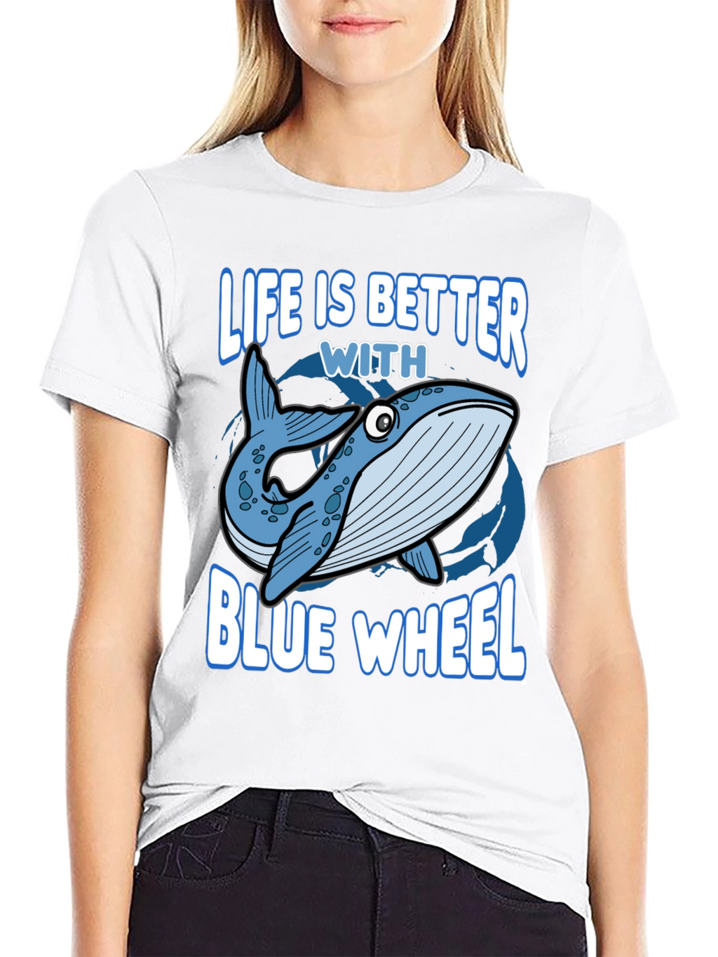 Life Is Better With Blue Whale Graphic Tee
