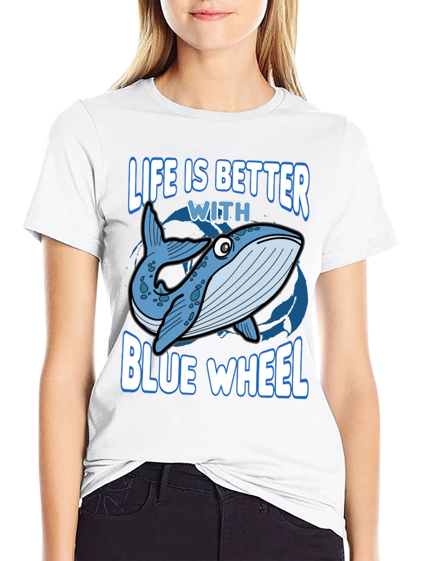 Life Is Better With Blue Whale Graphic Tee
