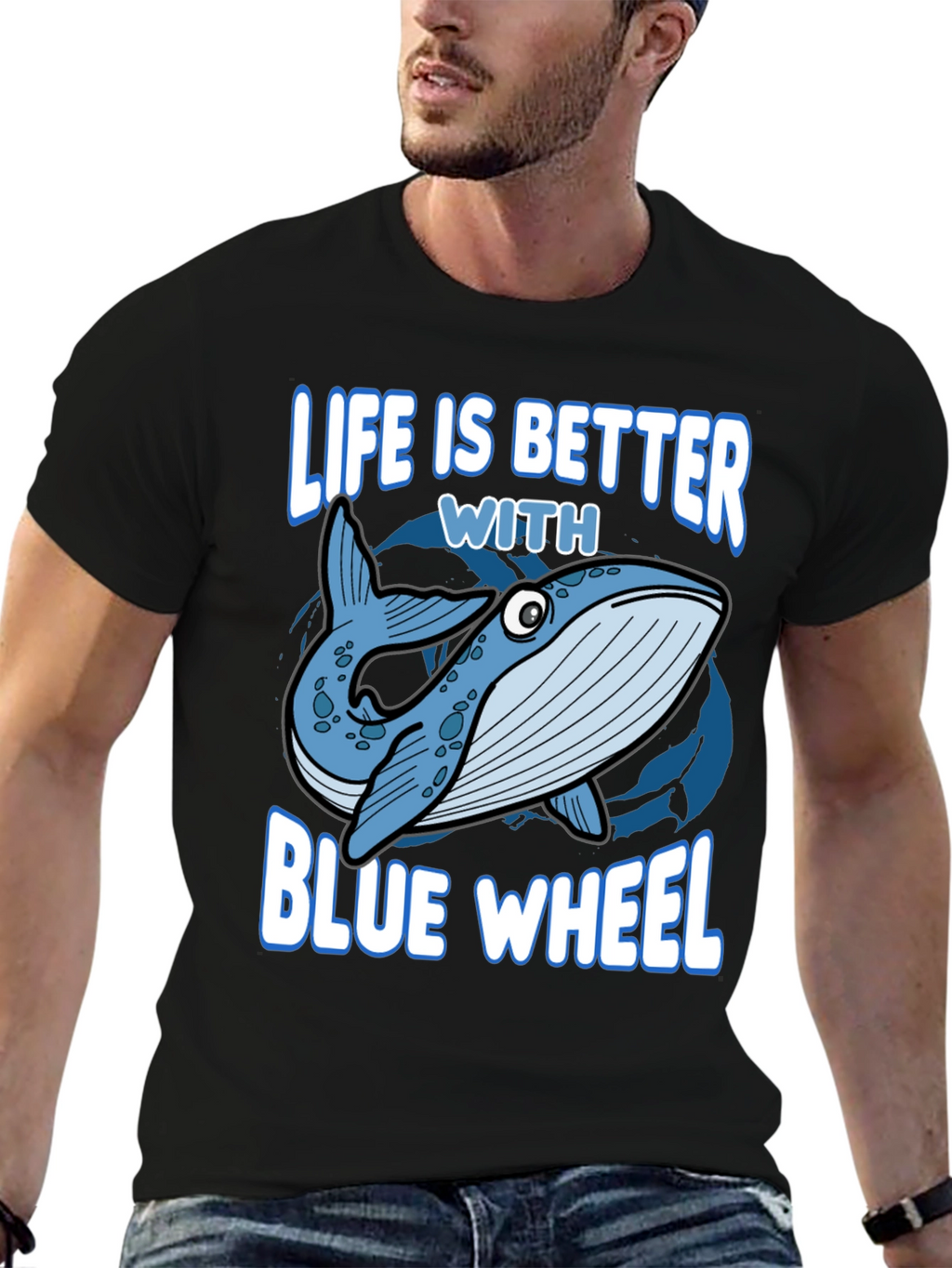 Life Is Better With Blue Whale Graphic Tee