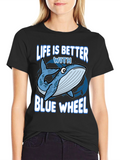 Life Is Better With Blue Whale Graphic Tee