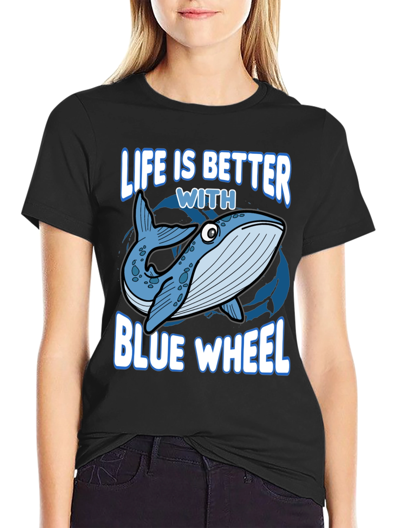 Life Is Better With Blue Whale Graphic Tee
