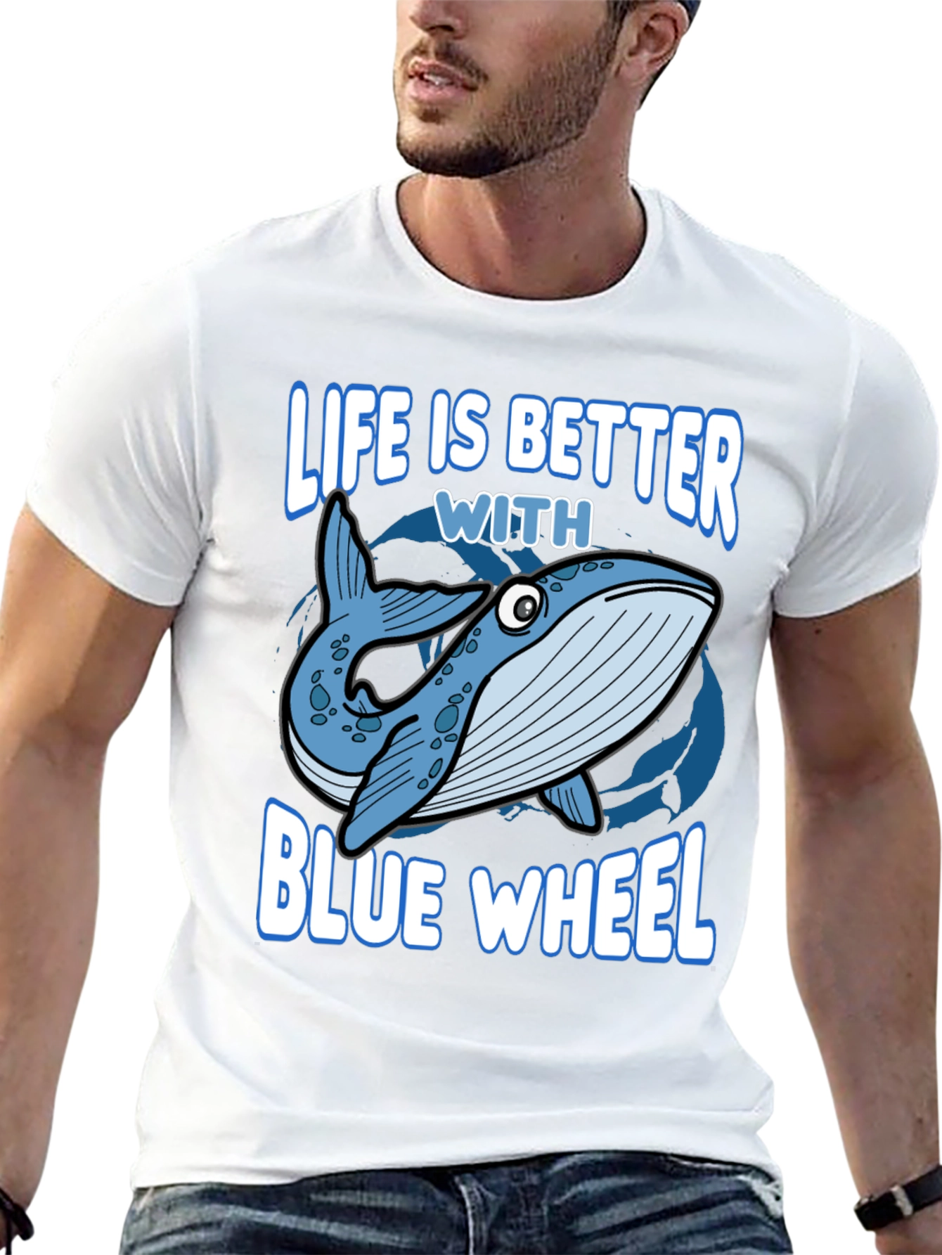 Life Is Better With Blue Whale Graphic Tee