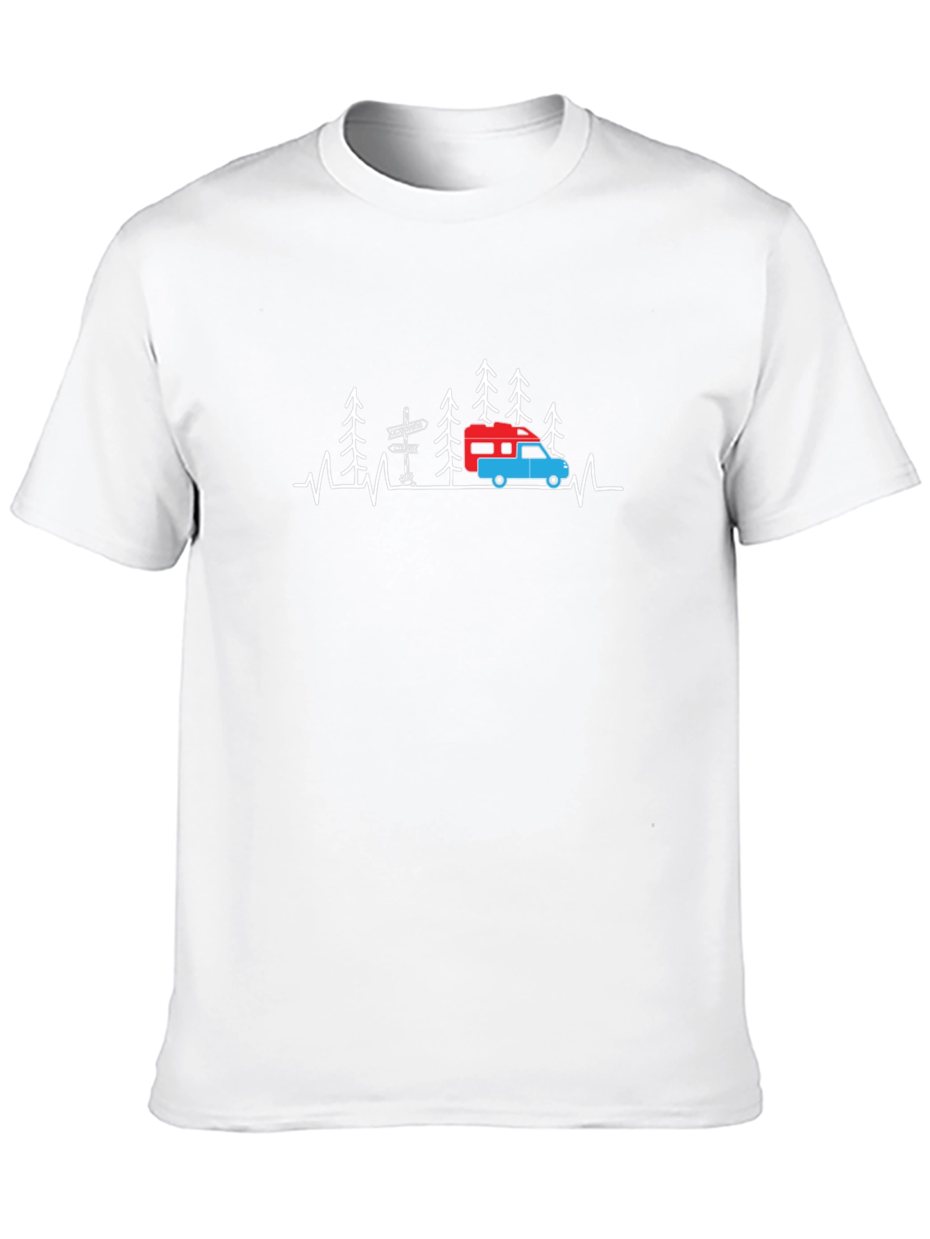 Camping Heartbeat Graphic T-Shirt