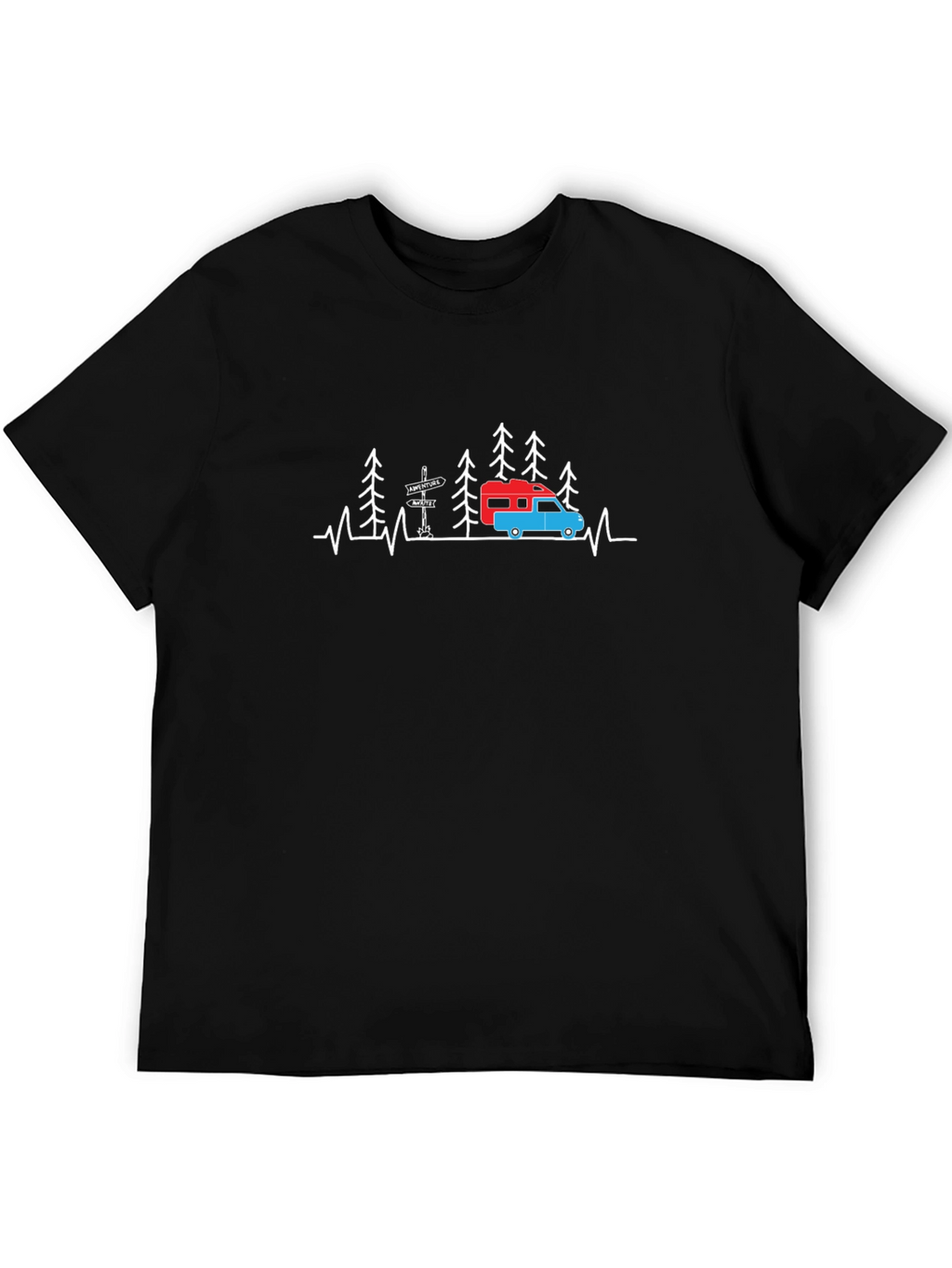 Camping Heartbeat Graphic T-Shirt