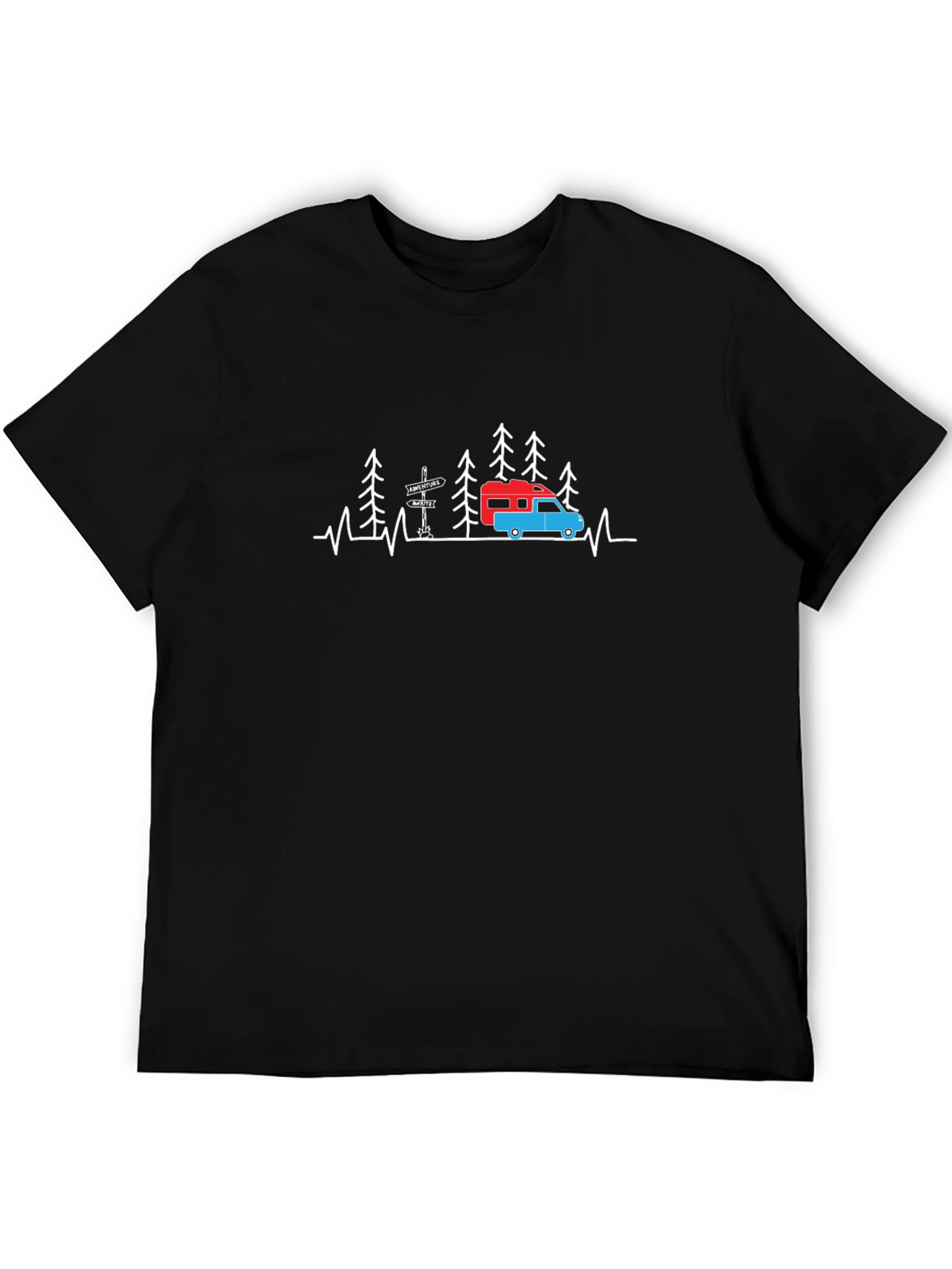 Camping Heartbeat Graphic T-Shirt