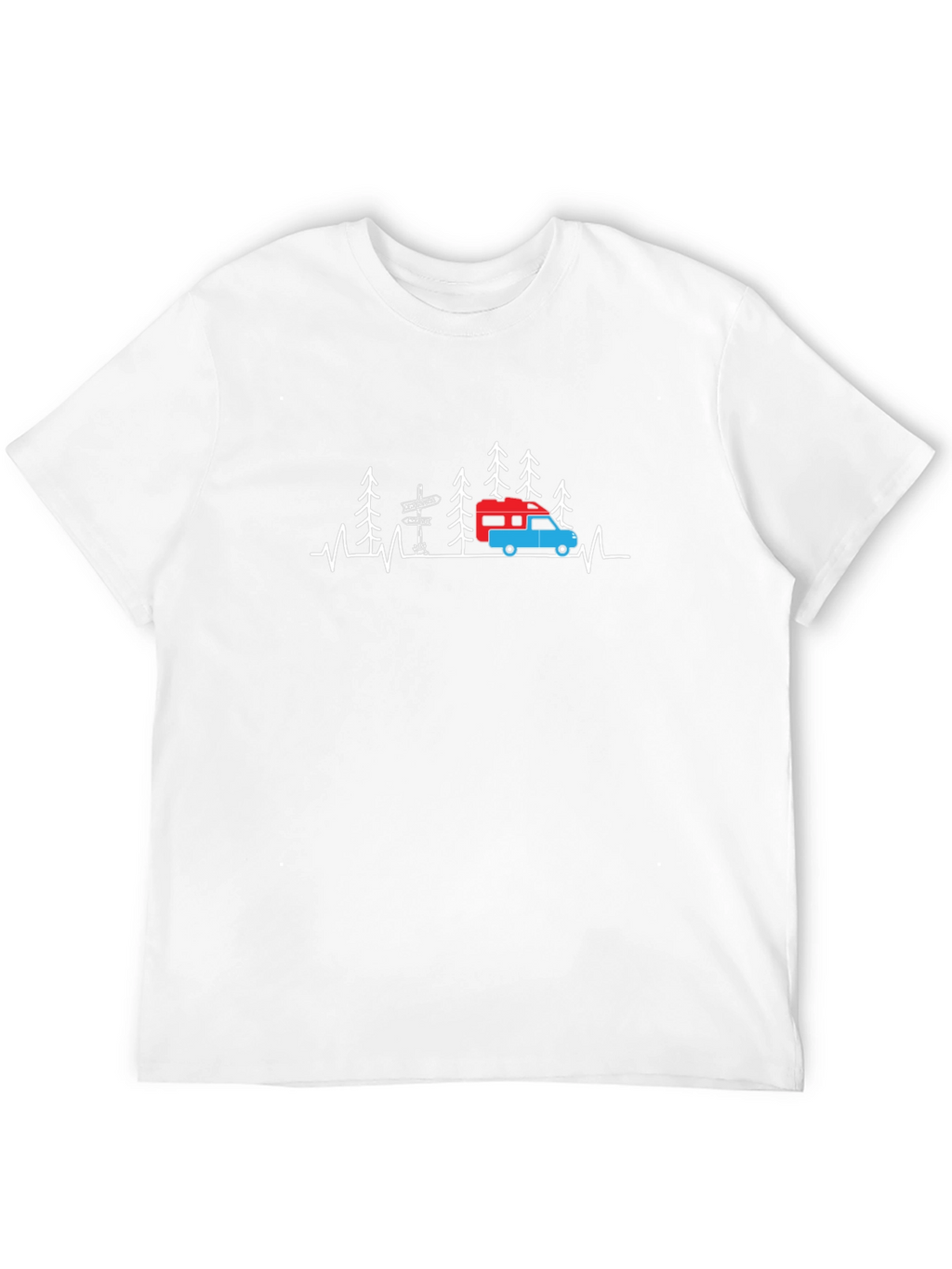 Camping Heartbeat Graphic T-Shirt