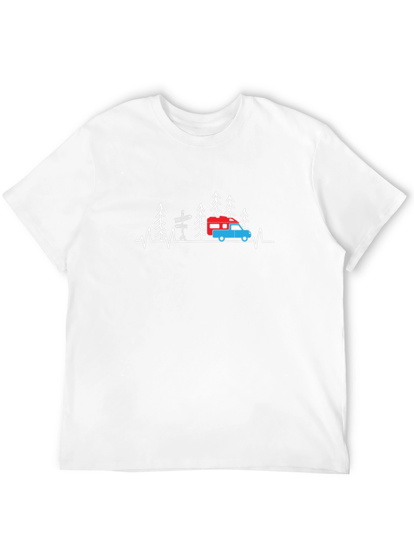 Camping Heartbeat Graphic T-Shirt