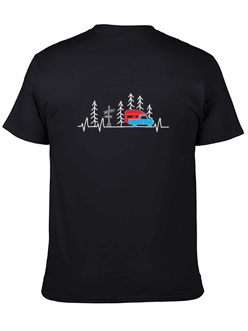 Camping Heartbeat Graphic T-Shirt