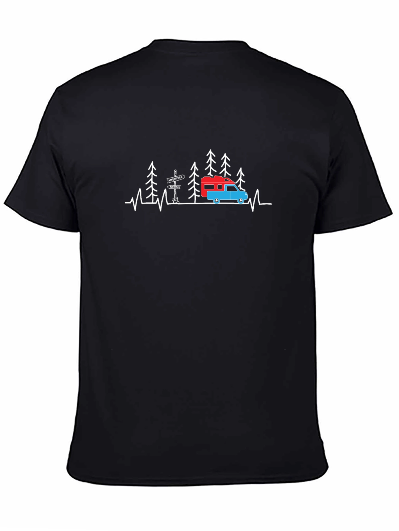 Camping Heartbeat Graphic T-Shirt