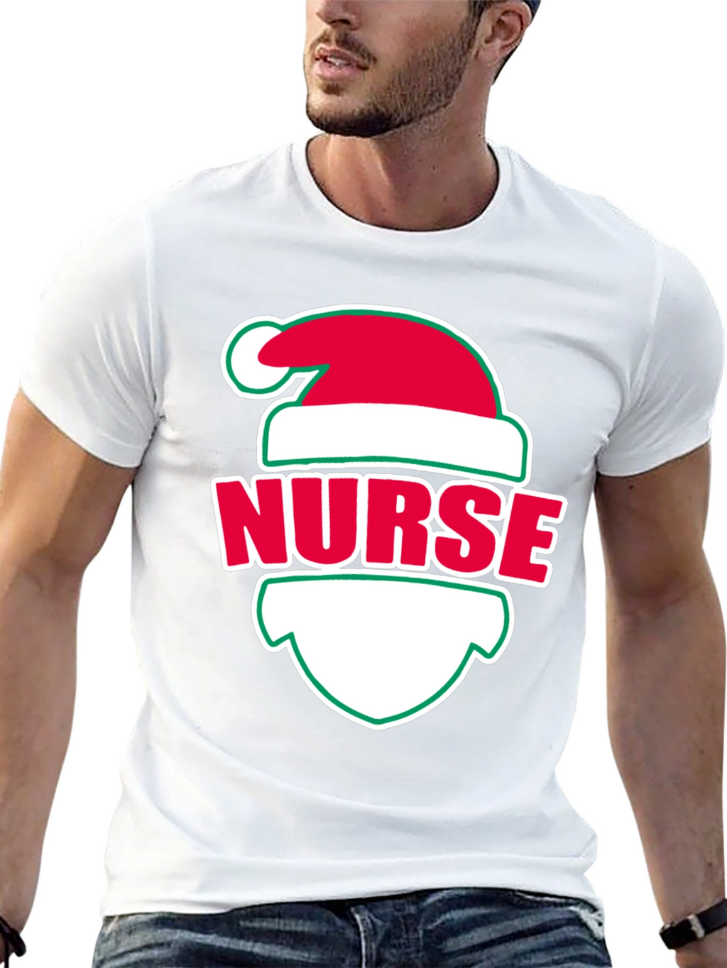 Nurse Christmas Santa Hat T-Shirt