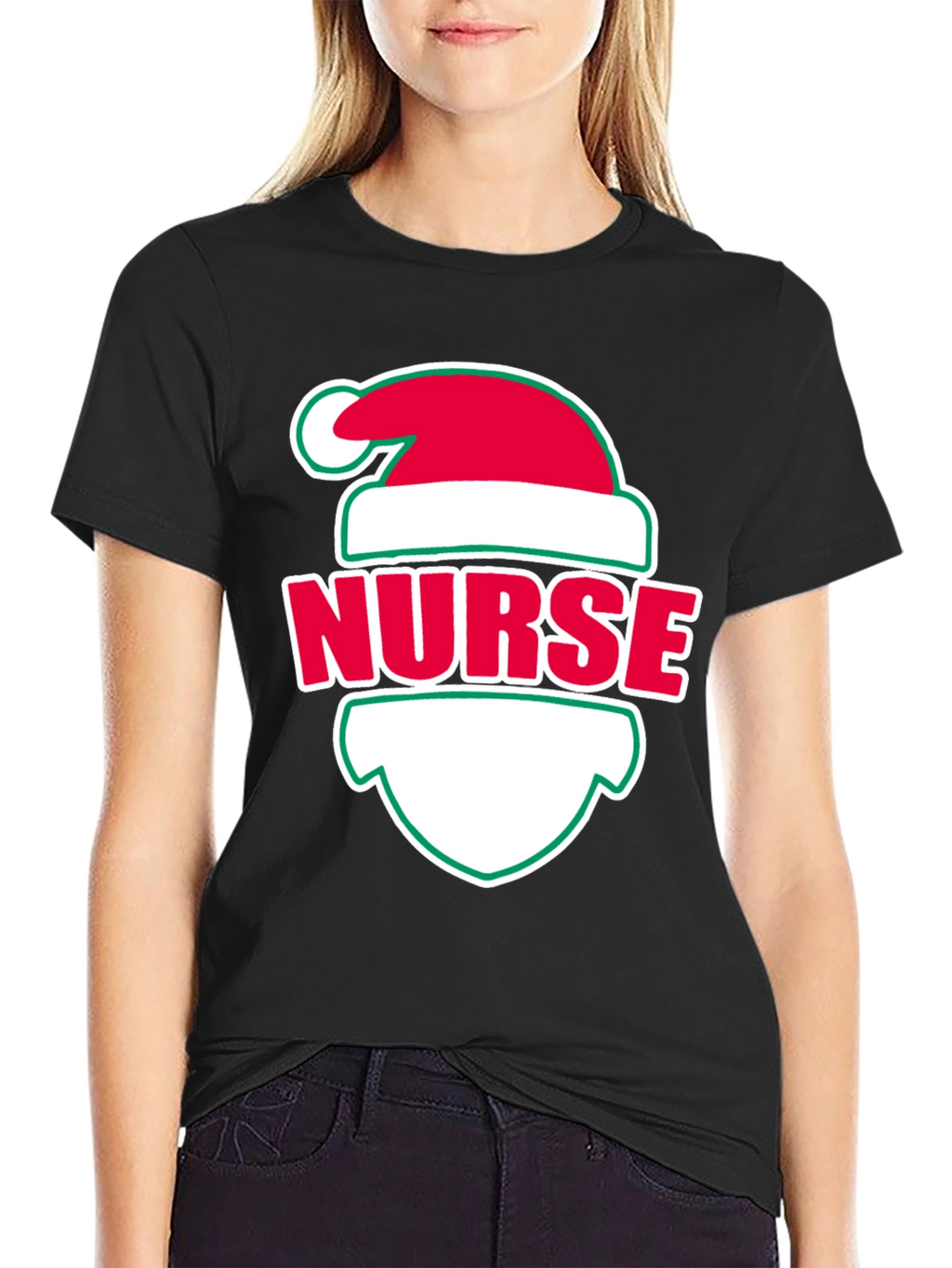 Nurse Christmas Santa Hat T-Shirt