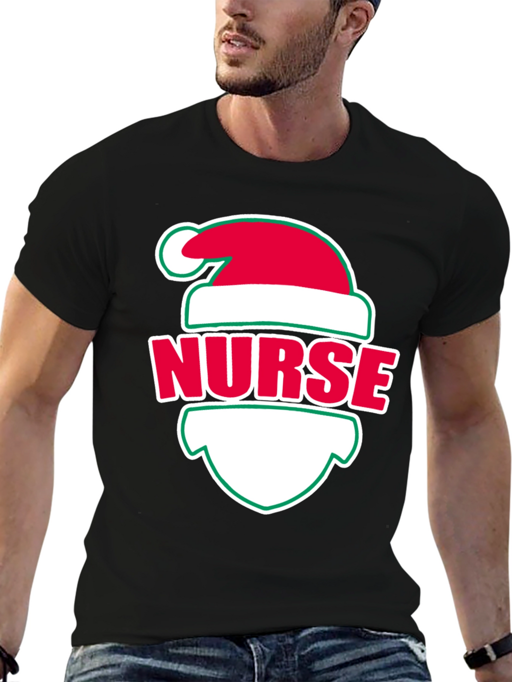 Nurse Christmas Santa Hat T-Shirt