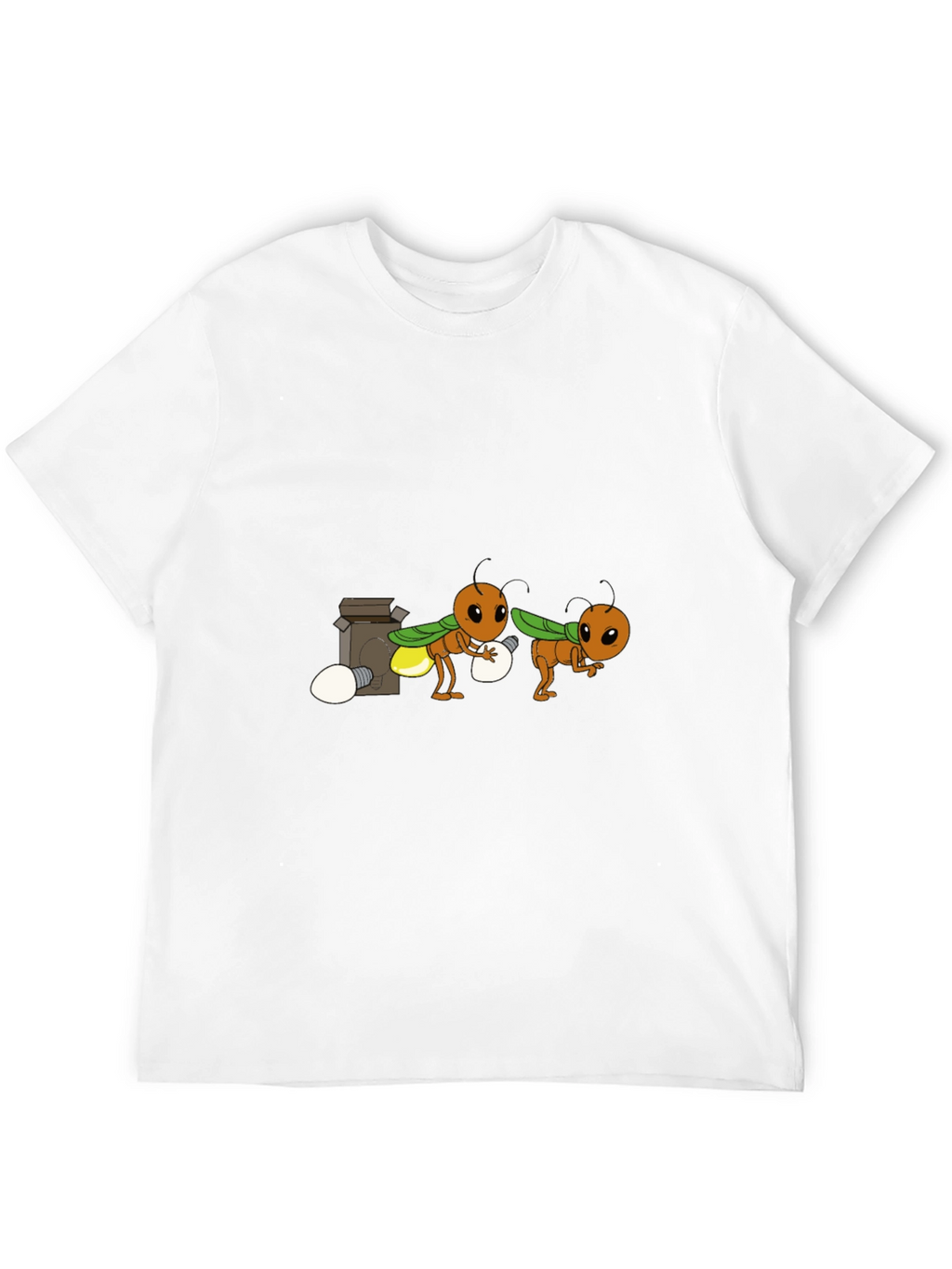 Cartoon Firefly Graphic Tee - Black