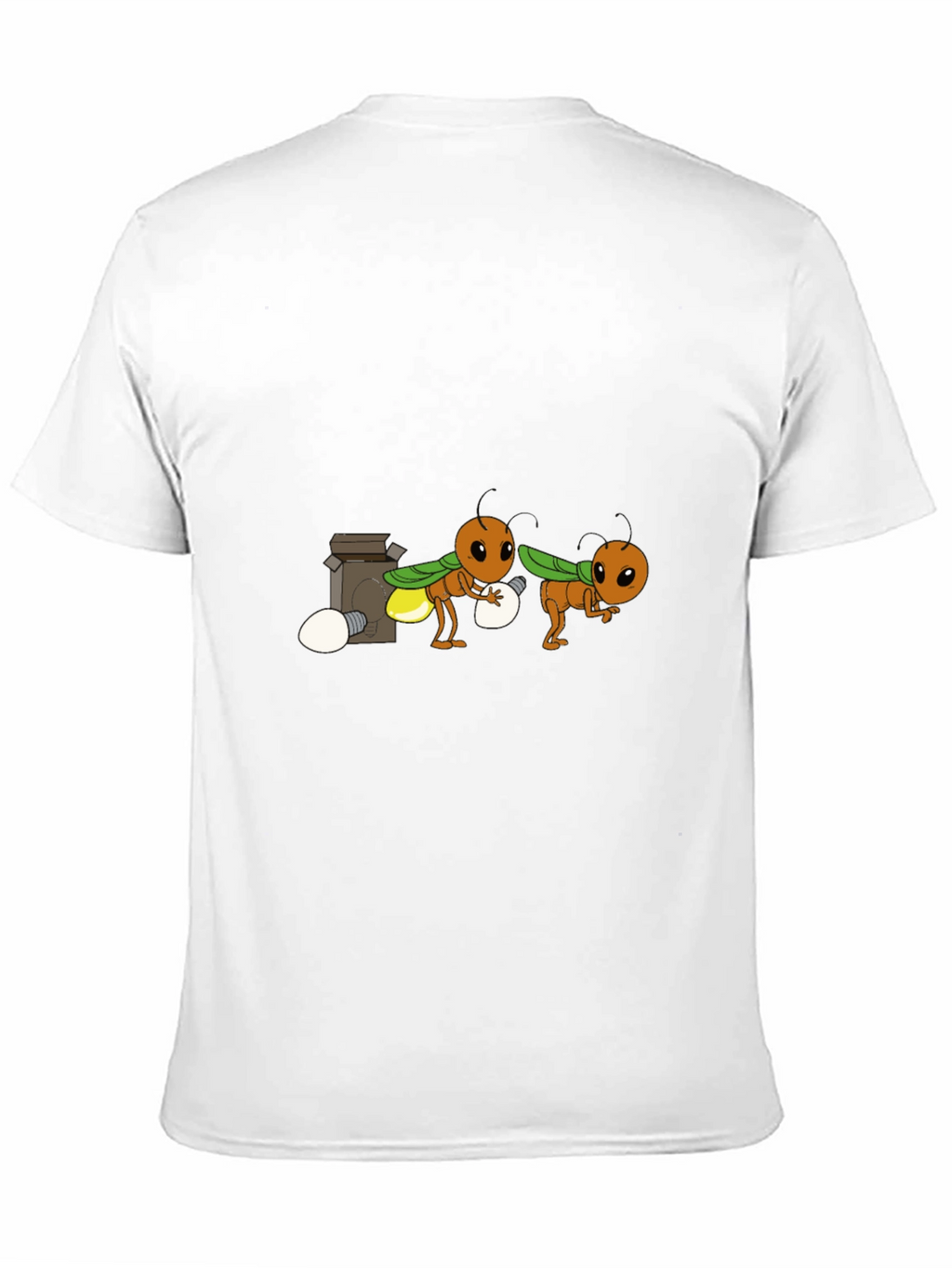 Cartoon Firefly Graphic Tee - Black