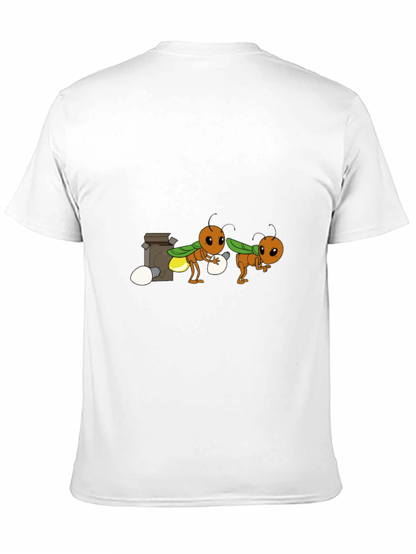 Cartoon Firefly Graphic Tee - Black