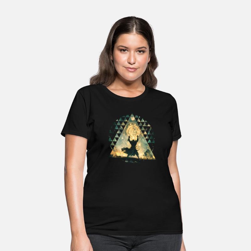 Golden Rune Magic With A Summoner Silhouette
