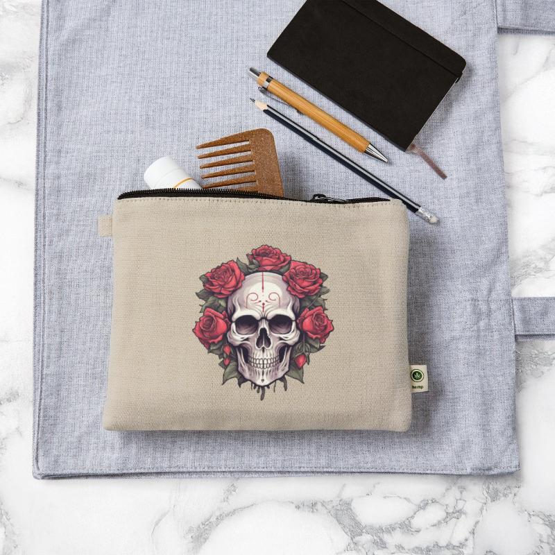 Gothic Skull and Roses Graphic Art