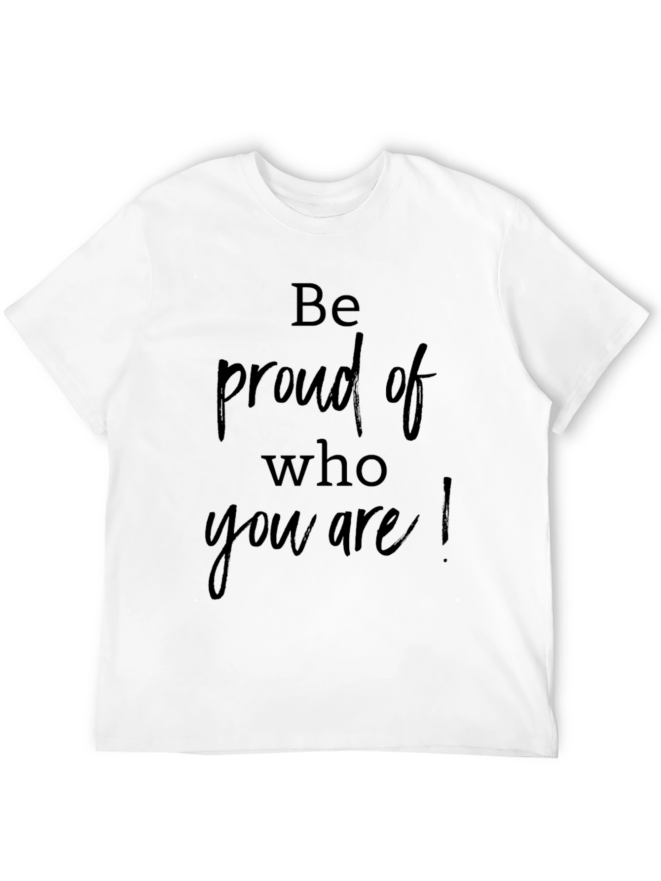 Be Proud Graphic Tee - Black Crew Neck T-Shirt