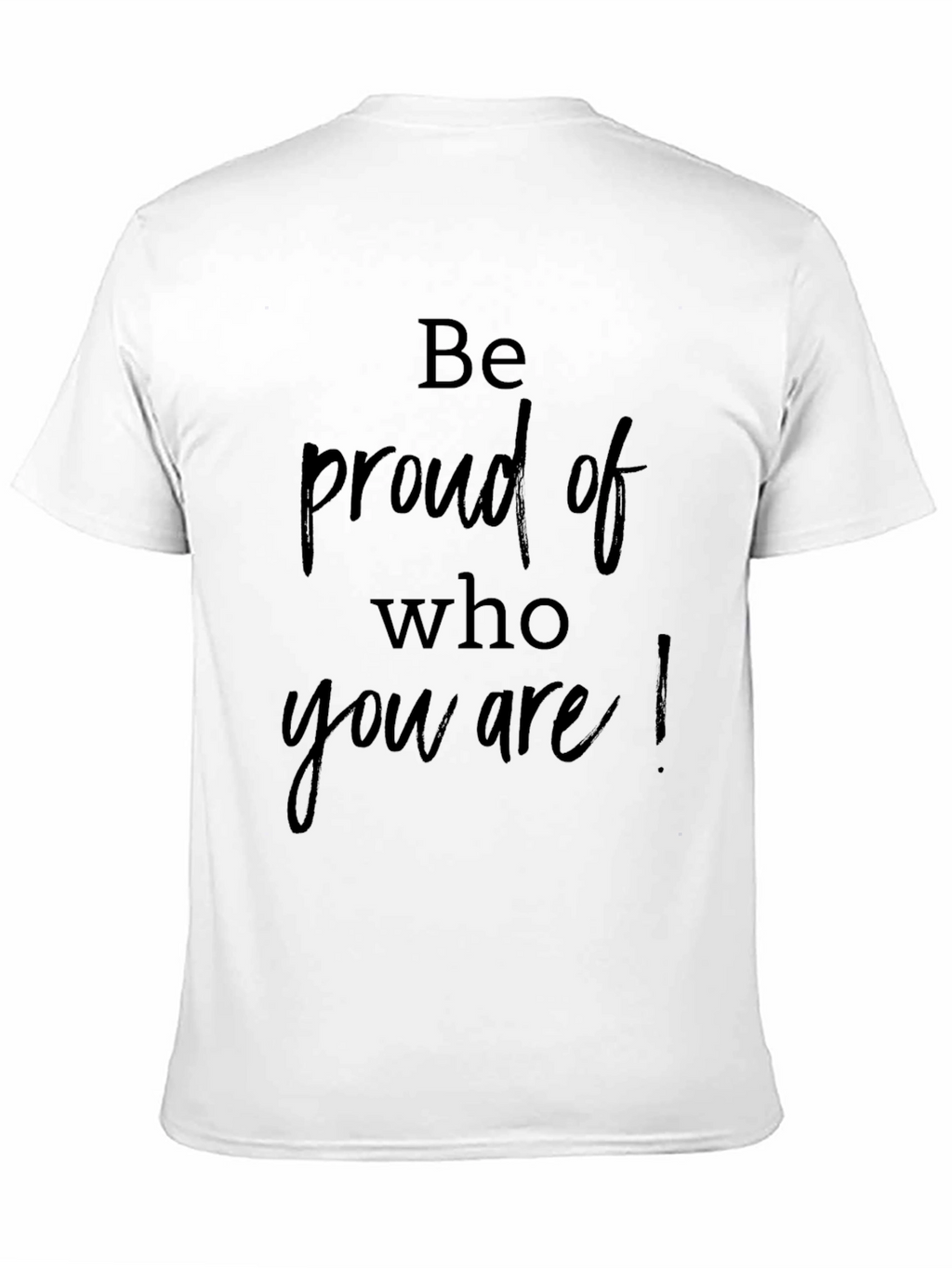 Be Proud Graphic Tee - Black Crew Neck T-Shirt