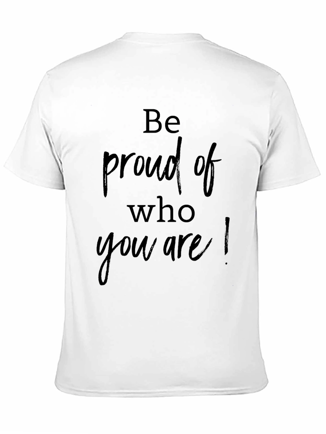 Be Proud Graphic Tee - Black Crew Neck T-Shirt