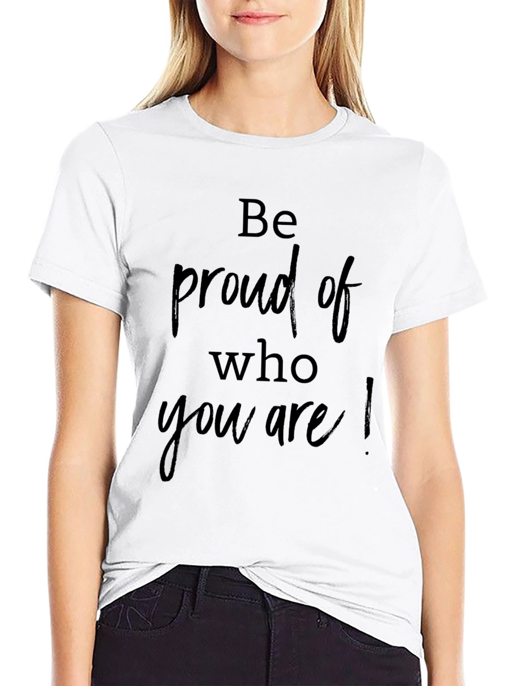 Be Proud Graphic Tee - Black Crew Neck T-Shirt