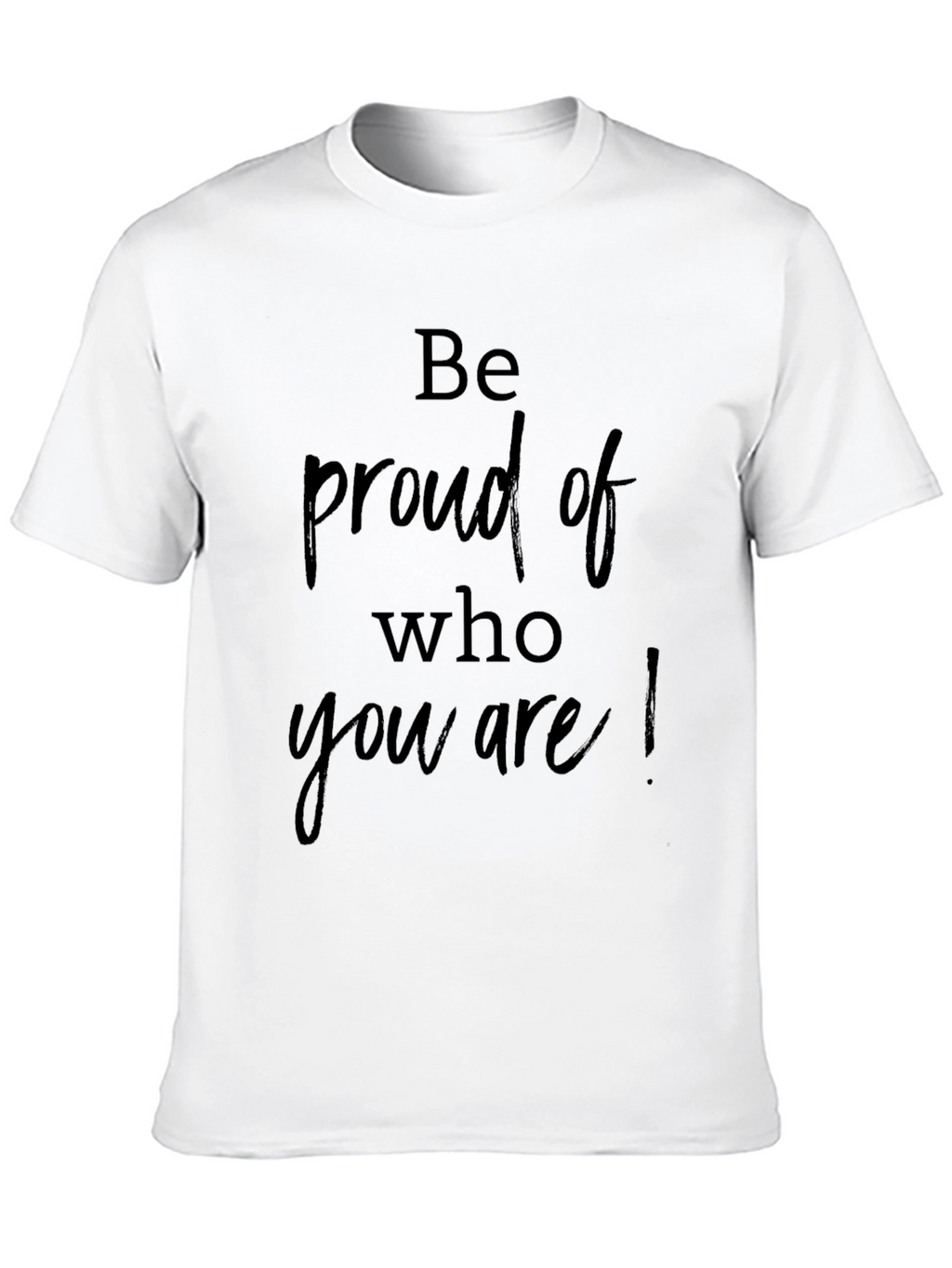 Be Proud Graphic Tee - Black Crew Neck T-Shirt