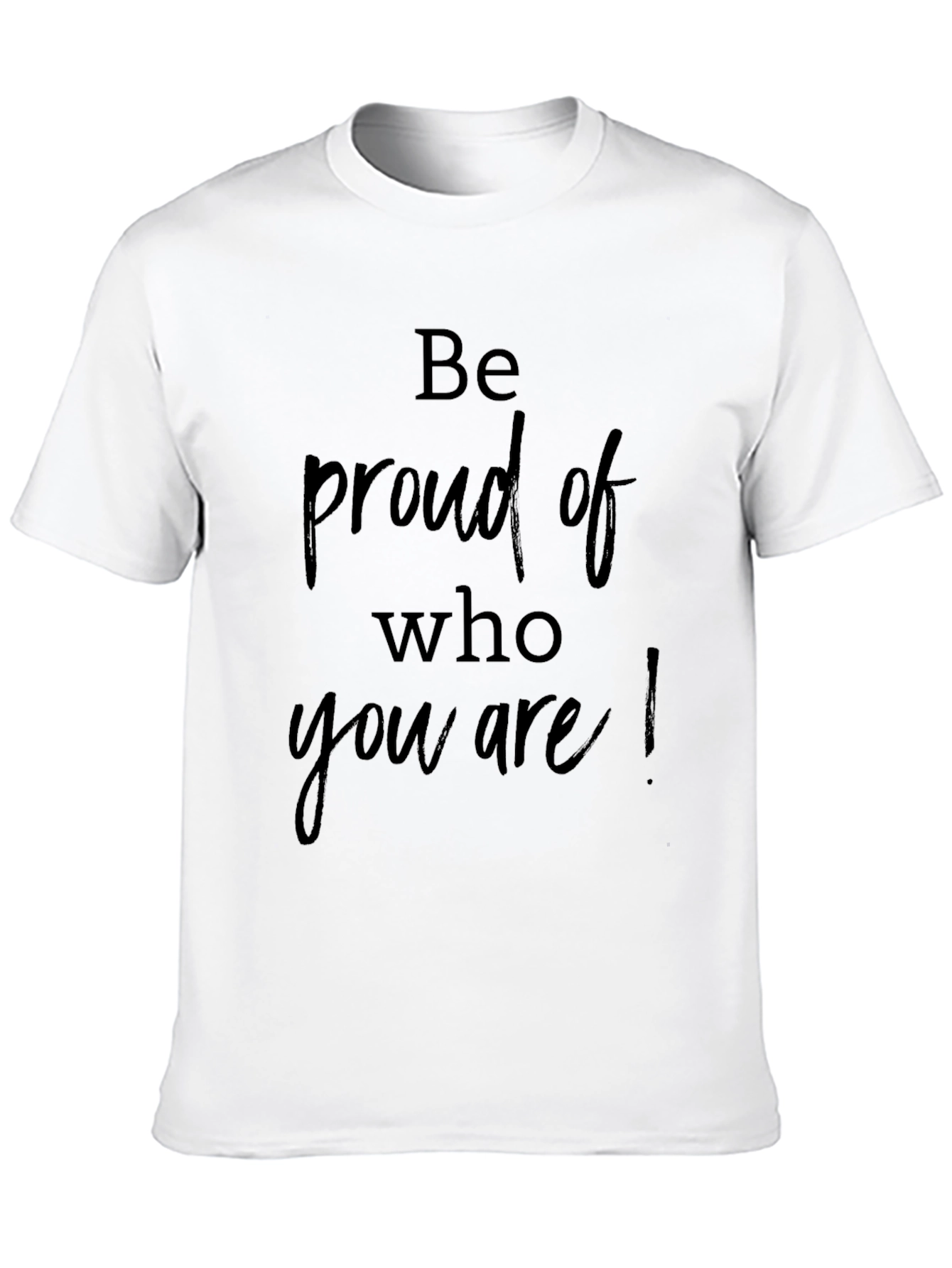 Be Proud Graphic Tee - Black Crew Neck T-Shirt
