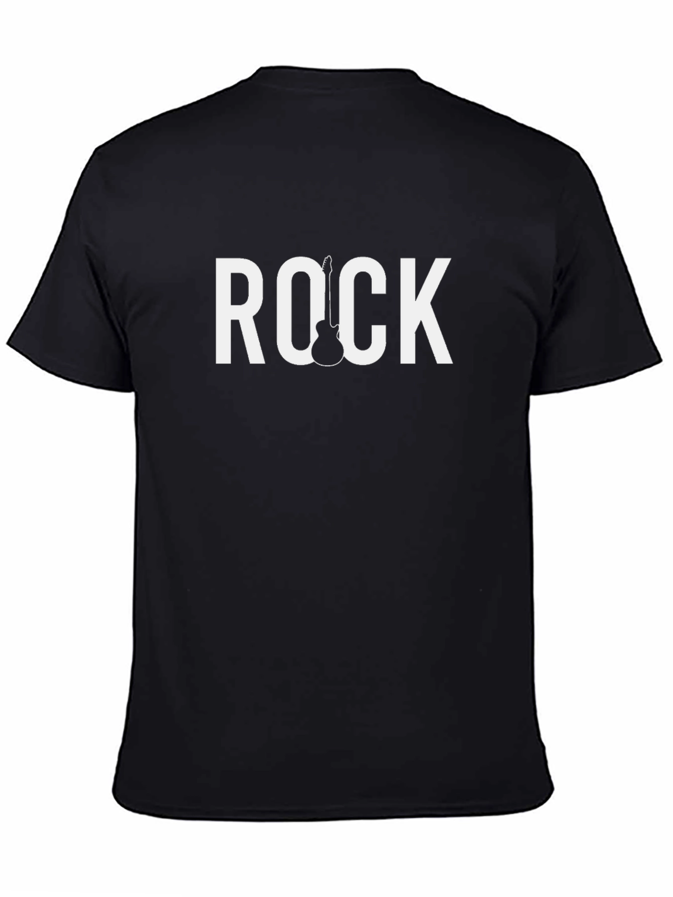 Rock Guitar Graphic T-Shirt - Classic Black Tee