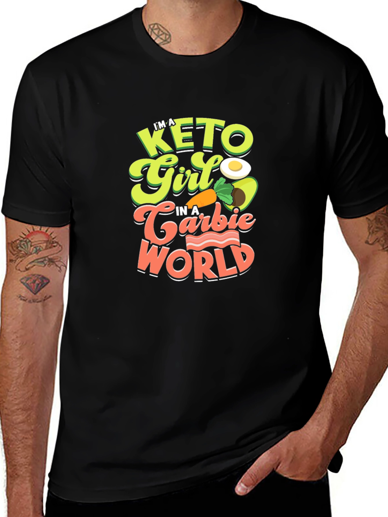 Keto Girl in a Barbie World T-Shirt - Funny Diet Tee