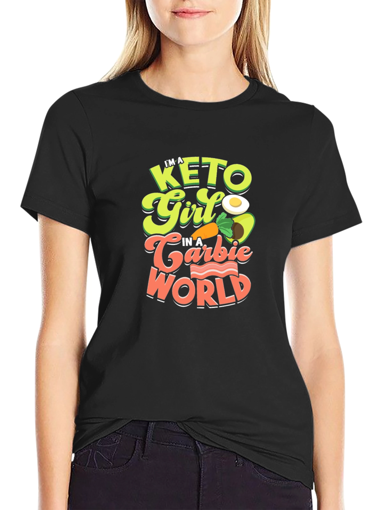 Keto Girl in a Barbie World T-Shirt - Funny Diet Tee