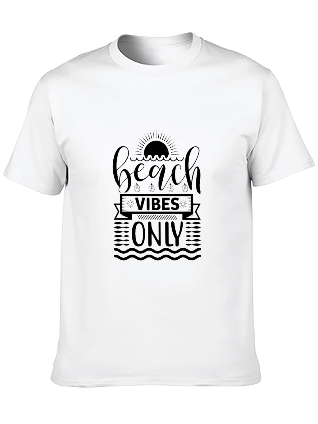 Beach Vibes Only Graphic Tee - Black