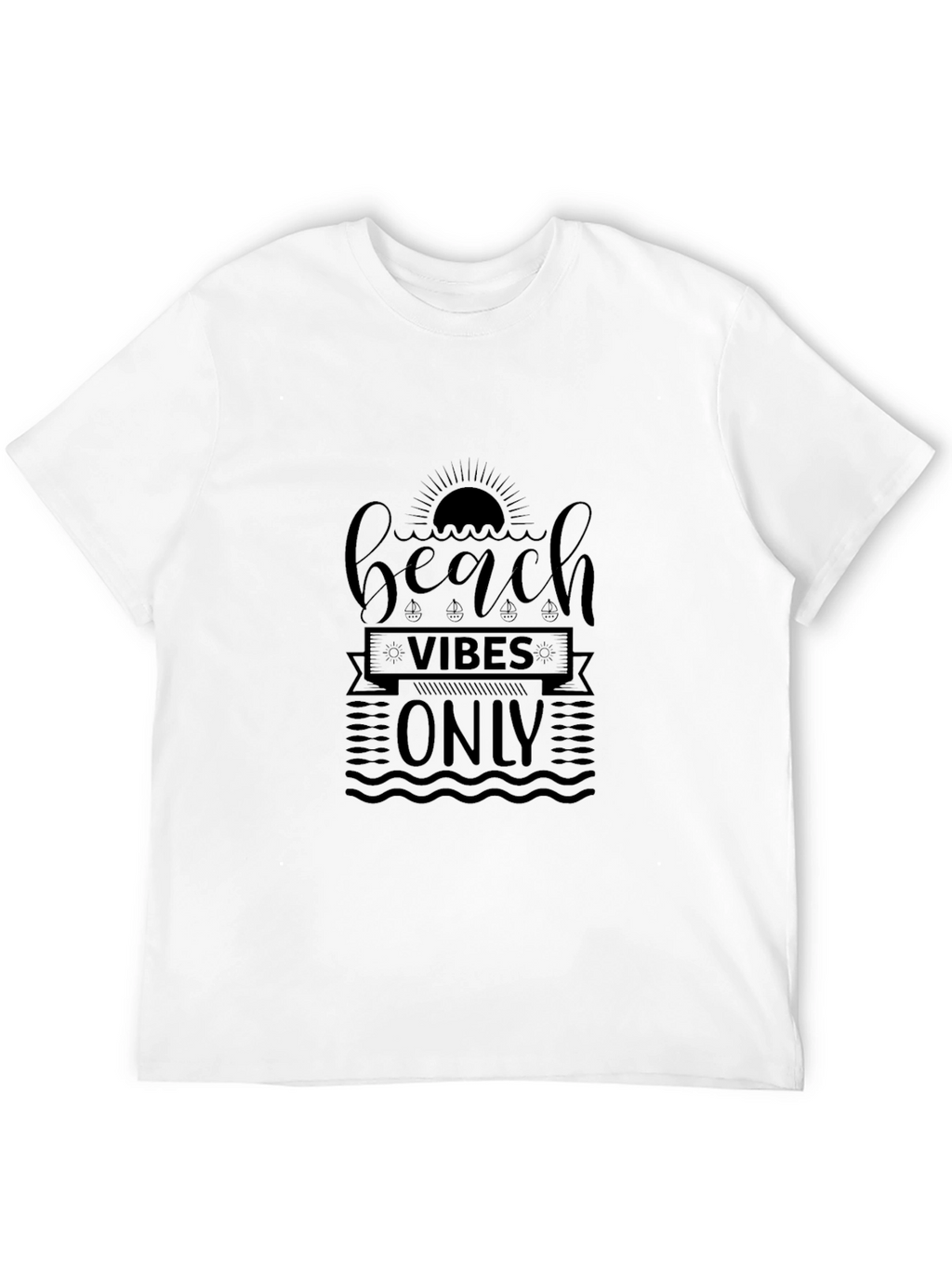 Beach Vibes Only Graphic Tee - Black