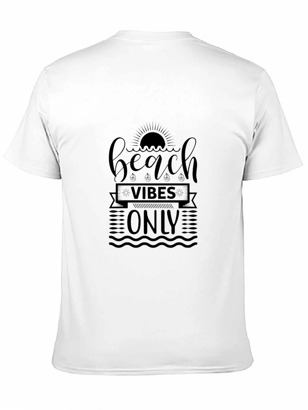 Beach Vibes Only Graphic Tee - Black