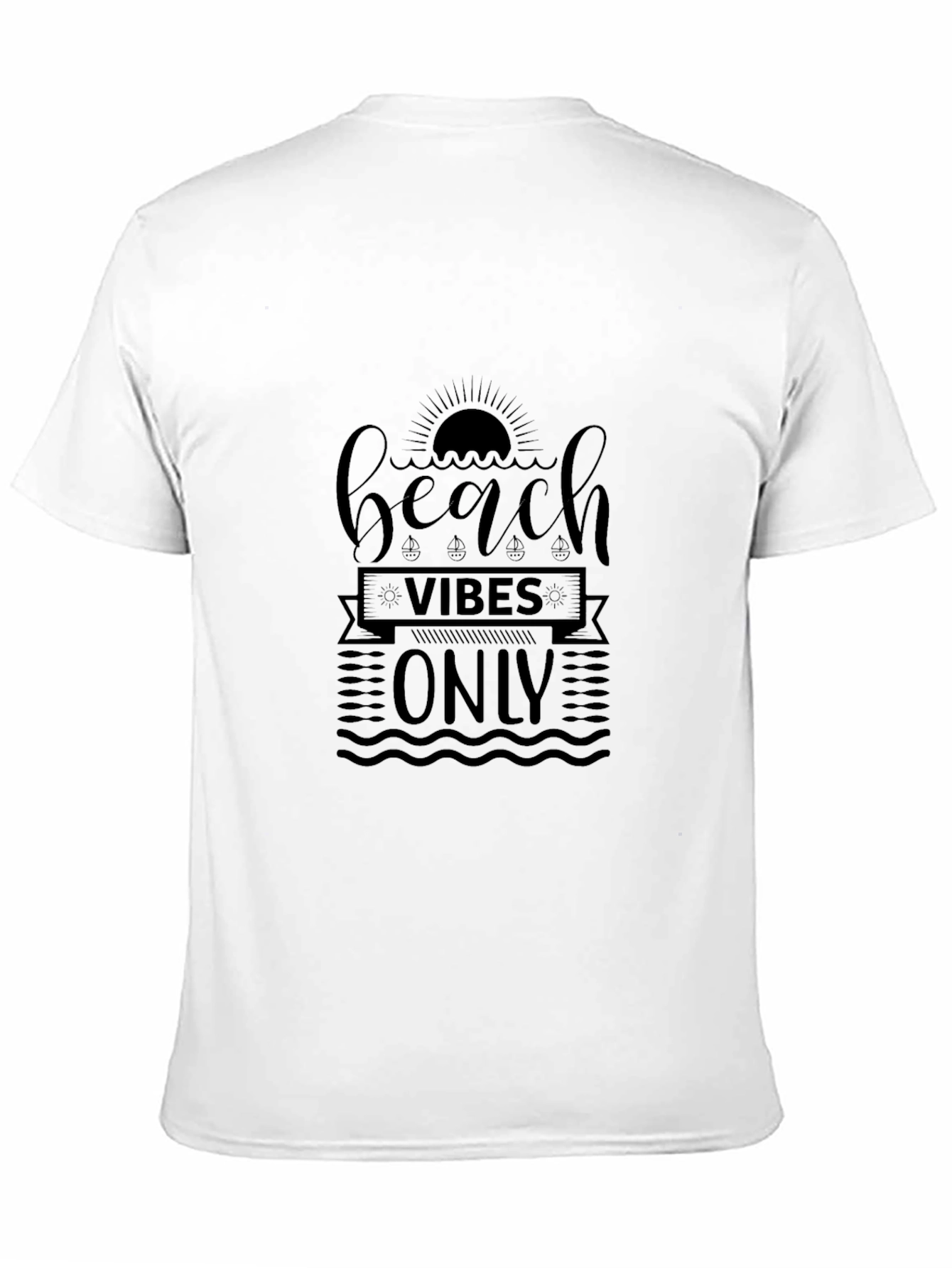 Beach Vibes Only Graphic Tee - Black