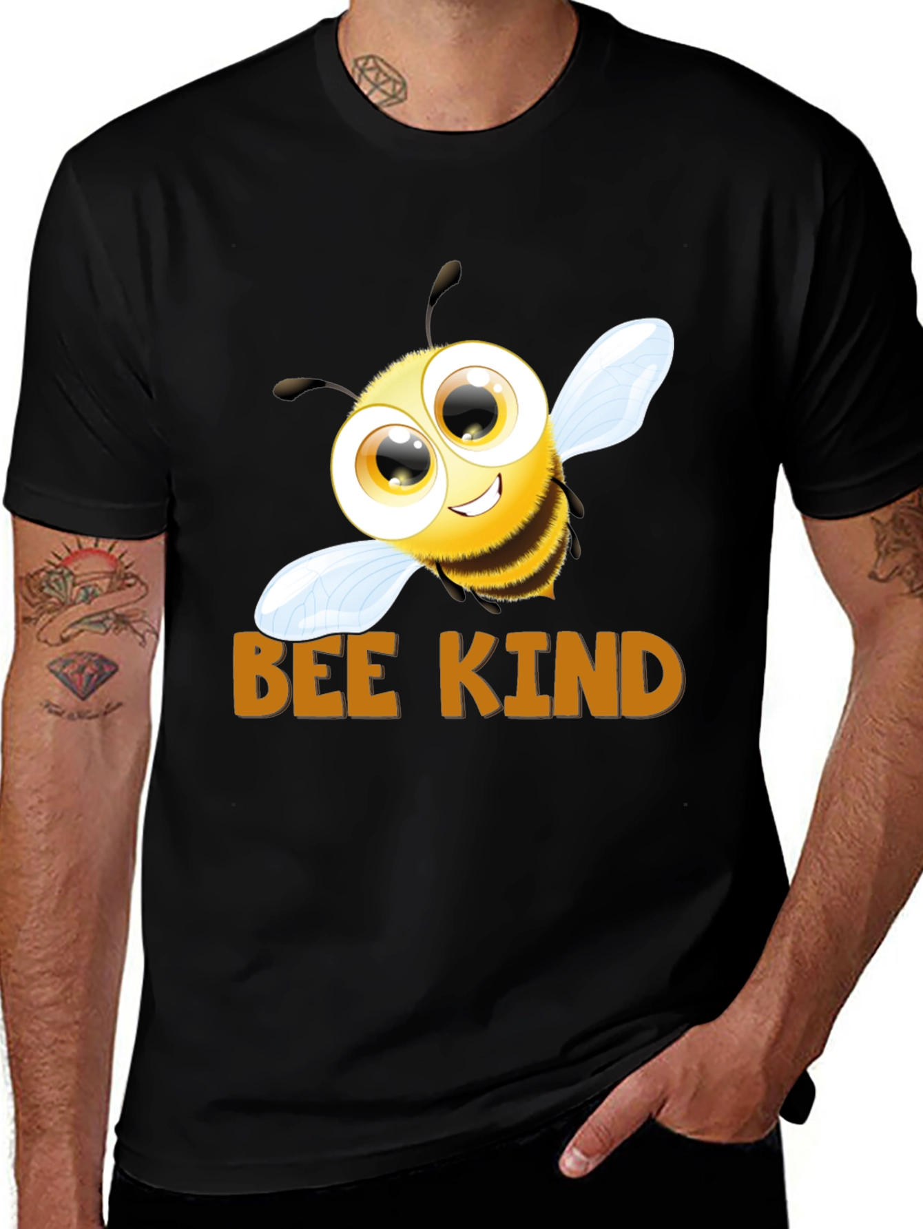 Bee Kind Graphic T-Shirt - Black Cotton