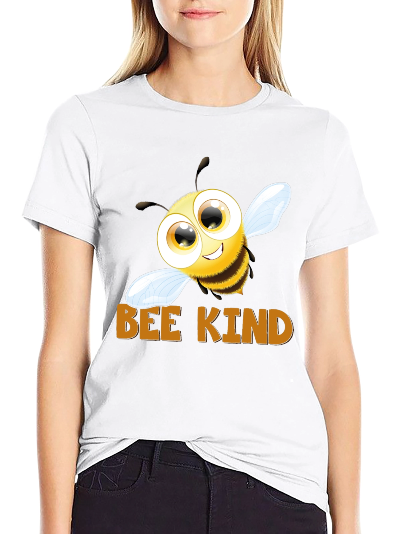 Bee Kind Graphic T-Shirt - Black Cotton