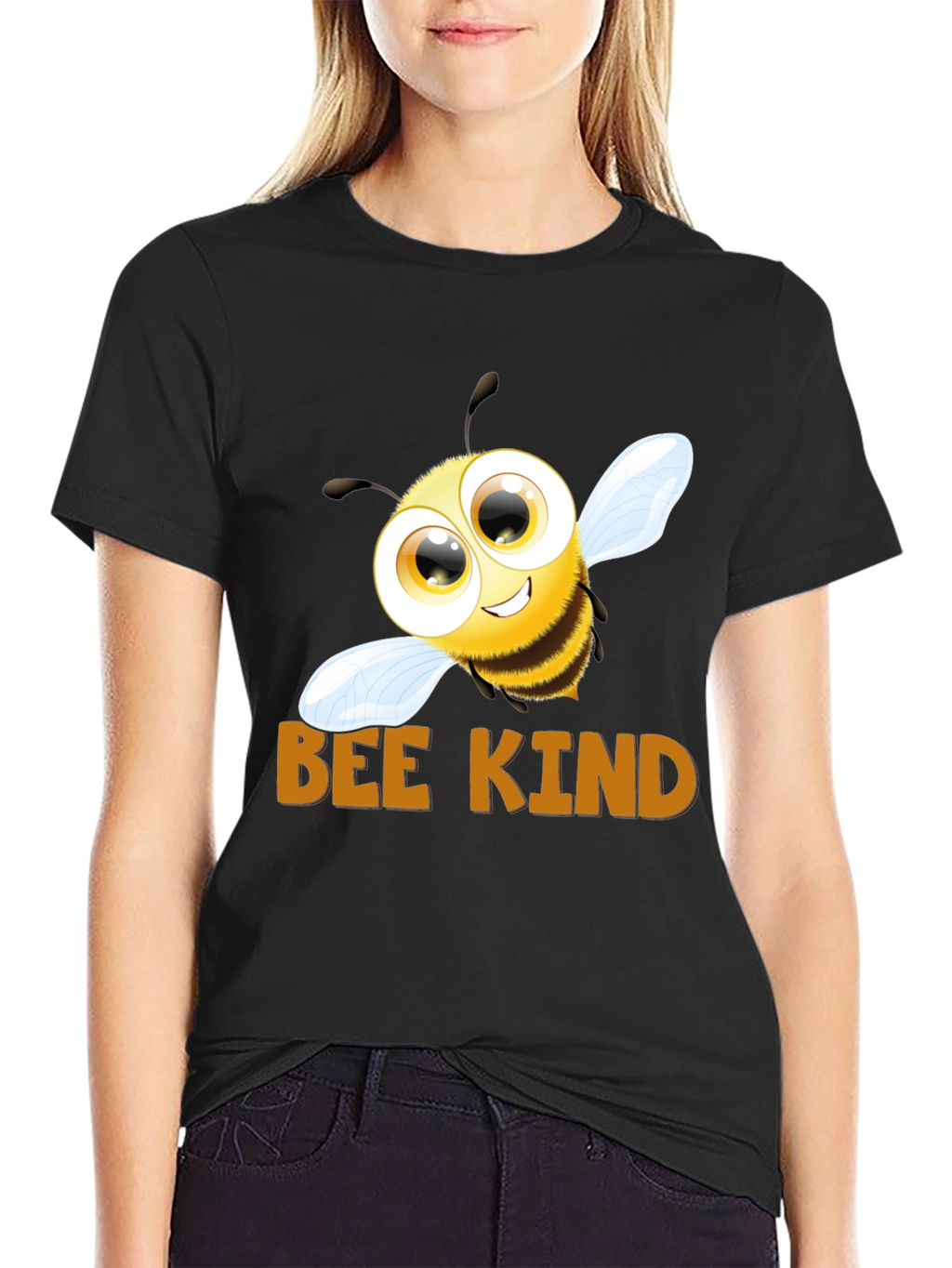 Bee Kind Graphic T-Shirt - Black Cotton