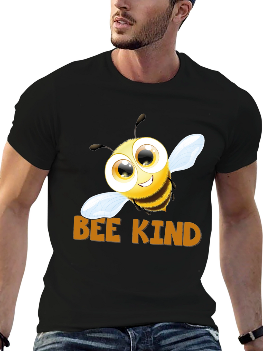 Bee Kind Graphic T-Shirt - Black Cotton